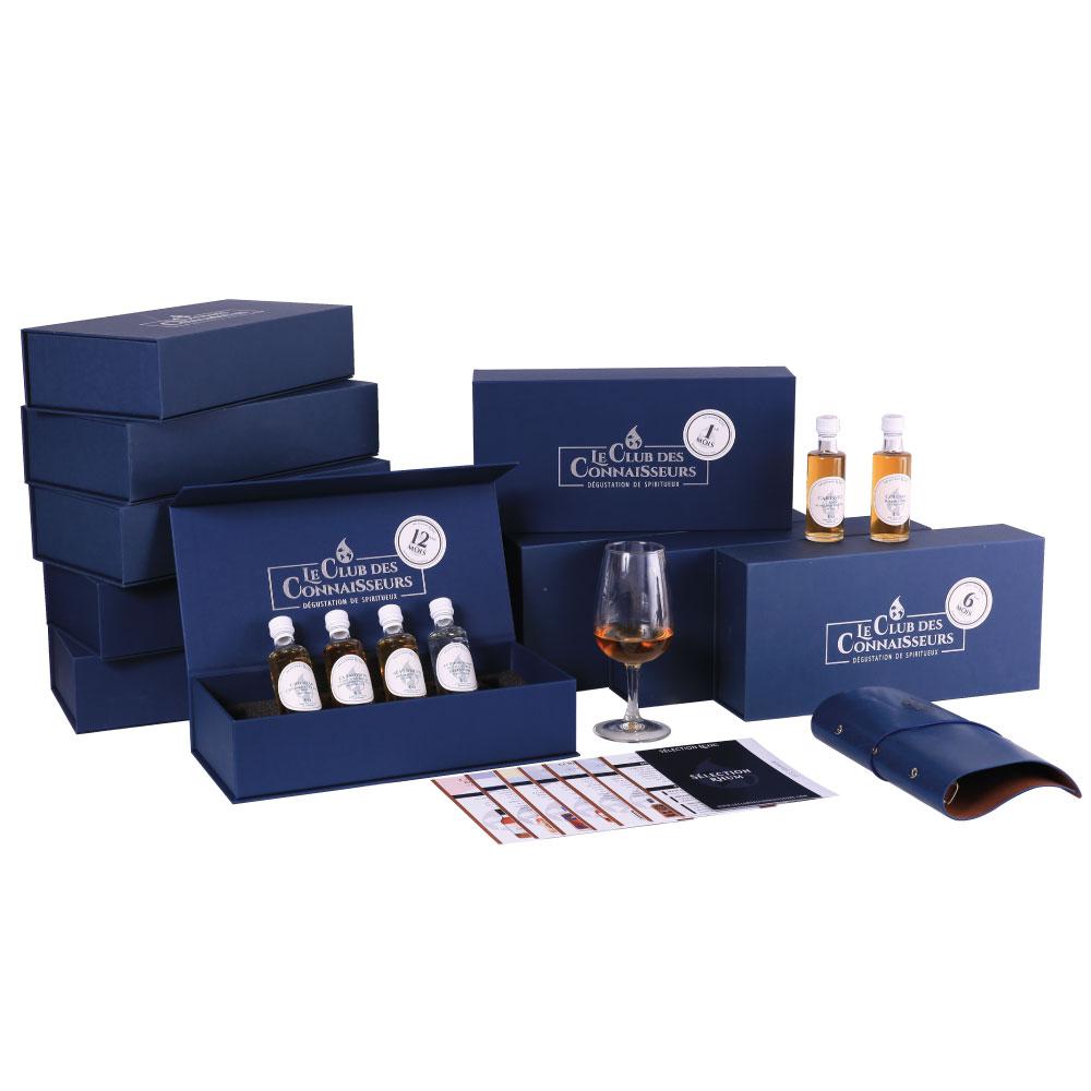 Coffret dégustation de rhum - 1 bouteille + 6 verres