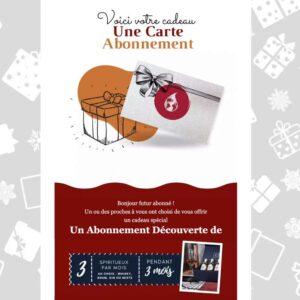 carte cadeau abonnement 3 spiritueux pendant 3 mois Le Club des Connaisseurs