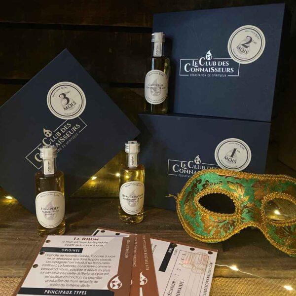 Le club des connaisseurs - box rhum 3 rhums : abonnement 3 mois, coffret cadeau