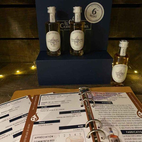 Le club des connaisseurs - box rhum 3 rhums : abonnement 6 mois, coffret cadeau