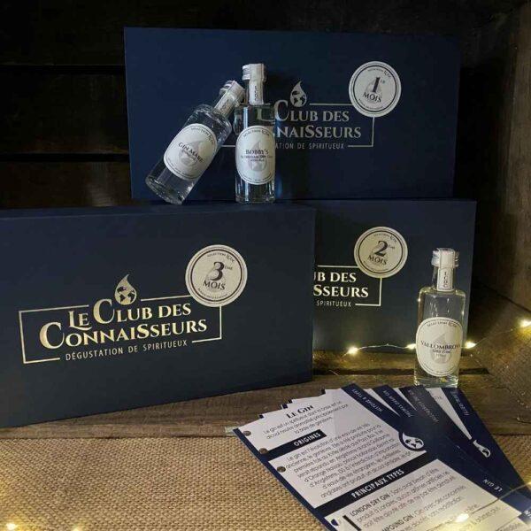 Le club des connaisseurs - box gin 6 gins : abonnement 3 mois, coffret cadeau