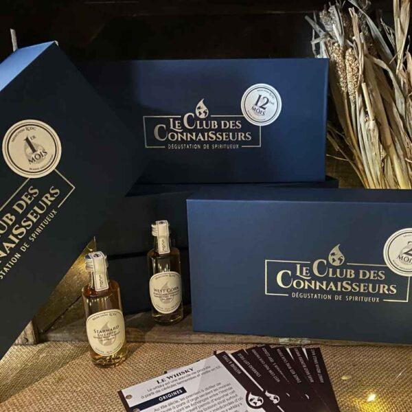 Le club des connaisseurs - box whisky 6 whiskies : abonnement mensuel, coffret cadeau