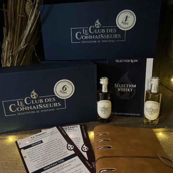 Le club des connaisseurs - box whisky 6 whiskies : abonnement 6 mois, coffret cadeau