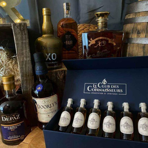 le club des connaisseurs coffret degustation rhums XO - dictador, doorly's, depaz, millonario, fair, HSE