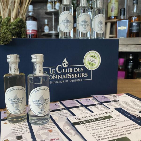 le club des connaisseurs coffret degustation gins bio français - Monsieur Gin, Gin Ganesh