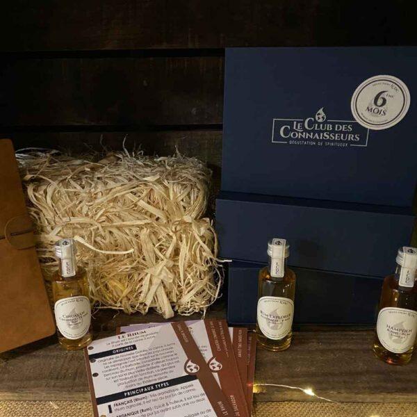 Le club des connaisseurs - box rhum 3 rhums : abonnement 6 mois, coffret cadeau