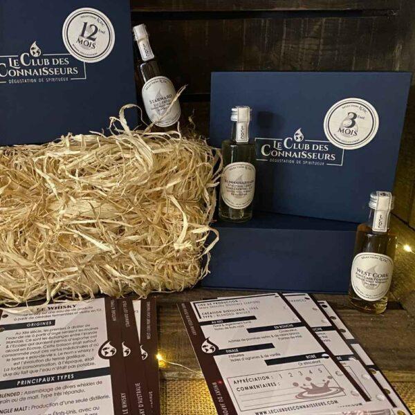 Le club des connaisseurs - box whisky 3 whiskies : abonnement mensuel, coffret cadeau