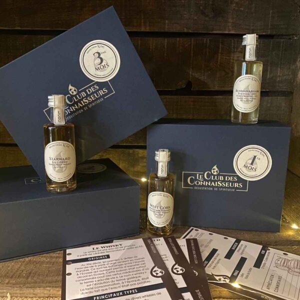 Le club des connaisseurs - box whisky 3 whiskies : abonnement 3 mois, coffret cadeau