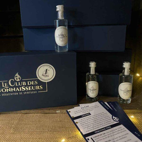 Le club des connaisseurs - box gin 6 gins : abonnement mensuel, coffret cadeau