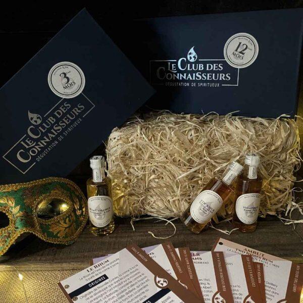 Le club des connaisseurs - box rhum 6 rhums : abonnement mensuel, coffret cadeau