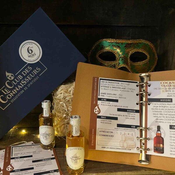 Le club des connaisseurs - box rhum 6 rhums : abonnement 6 mois, coffret cadeau