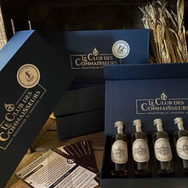 Le club des connaisseurs - box whisky 6 whiskies : abonnement mensuel, coffret cadeau
