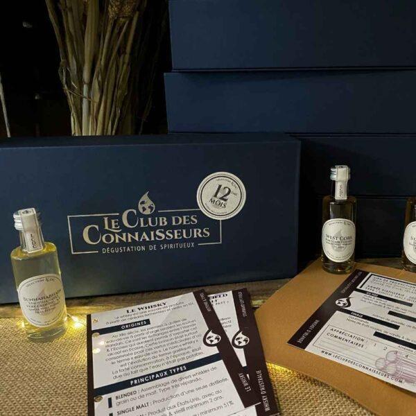 Le club des connaisseurs - box whisky 6 whiskies : abonnement 12 mois, coffret cadeau