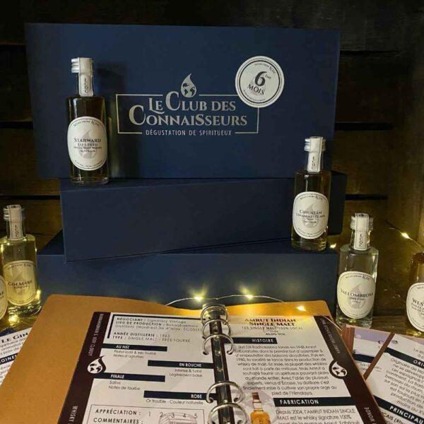 Le club des connaisseurs - box mixte 6 spiritueux : abonnement 6 mois, coffret cadeau