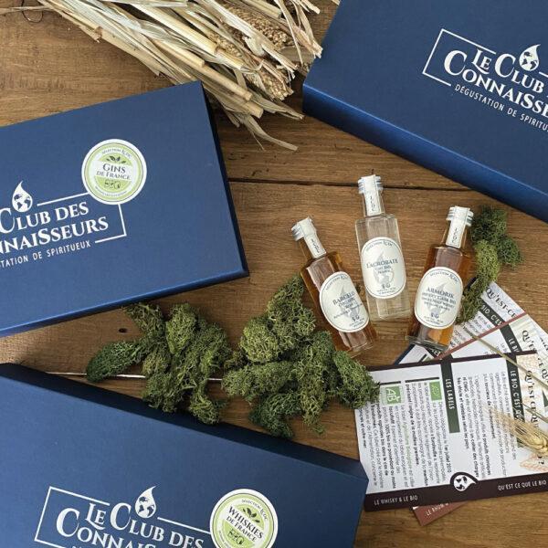 le club des connaisseurs coffret degustation gins whiskies bio de france - box cadeau