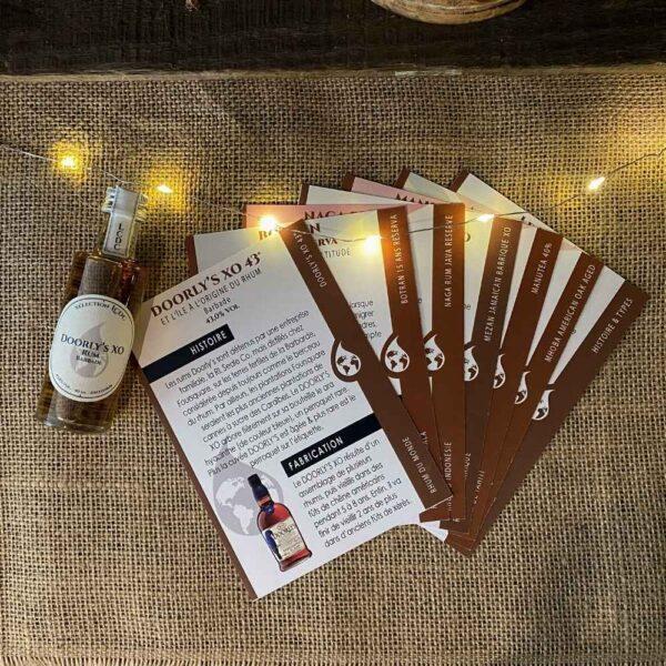 le club des connaisseurs coffret degustation rhum du monde -fiches