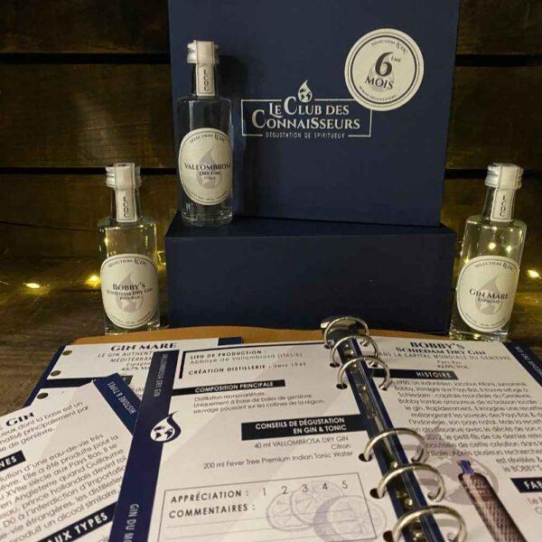 Le club des connaisseurs - box 3 gins : abonnement 6 mois, coffret cadeau