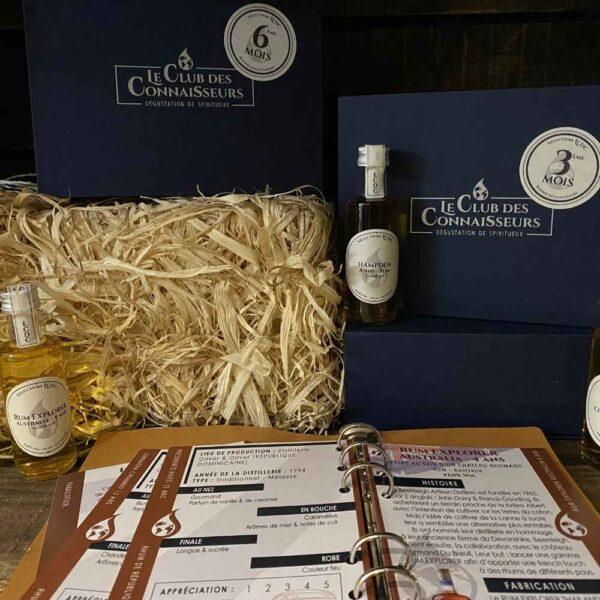 Le club des connaisseurs - box 3 rhums : abonnement 6 mois, coffret cadeau