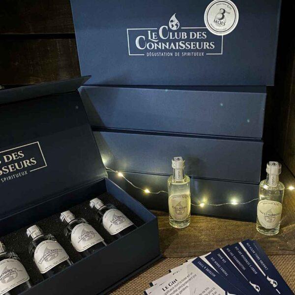 Le club des connaisseurs - box 6 gins : abonnement mensuel, coffret cadeau