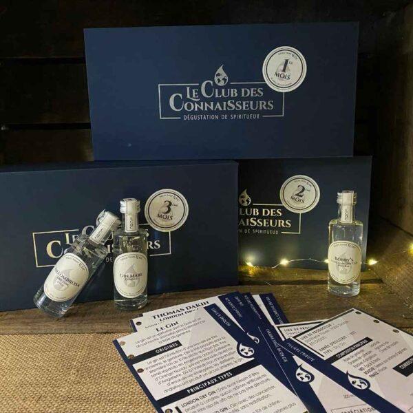 Le club des connaisseurs - box 6 gins : abonnement 3 mois, coffret cadeau