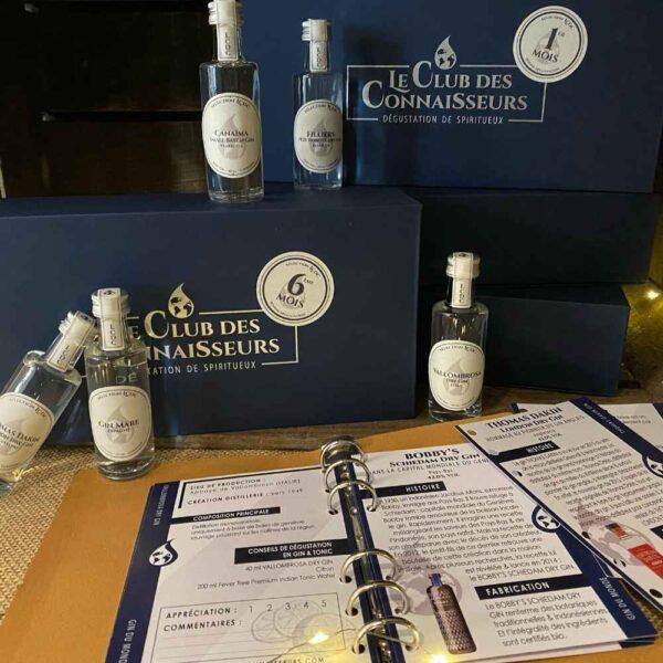 Le club des connaisseurs - box 6 gins : abonnement 6 mois, coffret cadeau