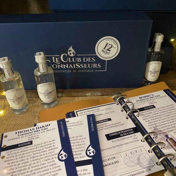 Le club des connaisseurs - box 6 gins : abonnement 12 mois, coffret cadeau