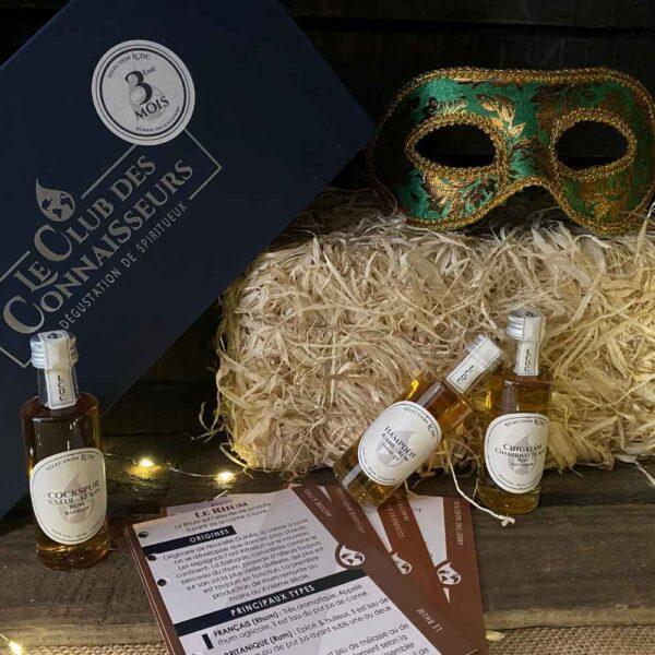 Le club des connaisseurs - box 6 rhums : abonnement 3 mois, coffret cadeau