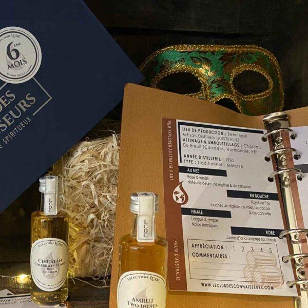 Le club des connaisseurs - box 6 rhums : abonnement 6 mois, coffret cadeau