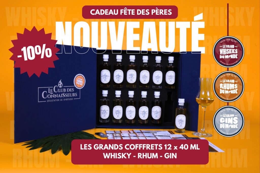 Banniere Nouveauté lancement Les Grands Coffrets 12 spiritueux Le Club des Connaisseurs