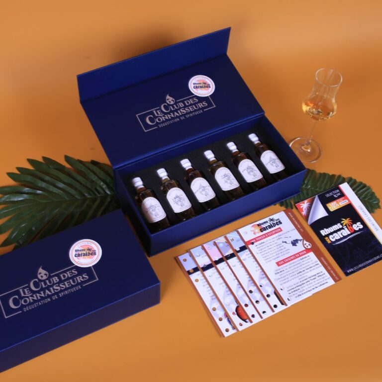 Coffret Dégustation Rhums des Caraibes Le Club des Connaisseurs Idée cadeau amateur passionné de rhums